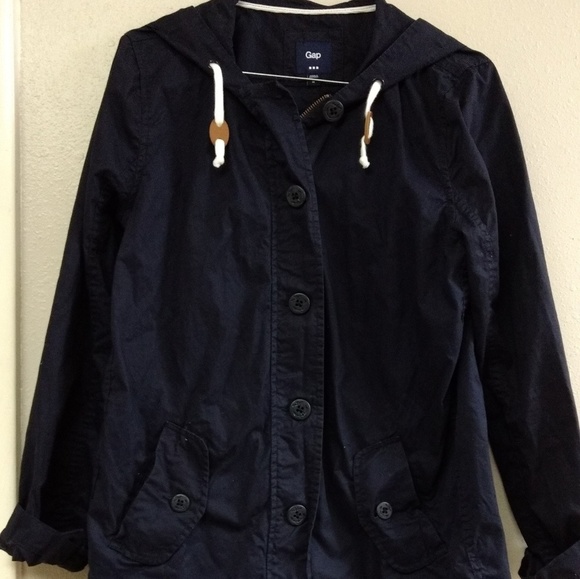 GAP Jackets & Blazers - 🍍 Gap light hooded jacket nautical theme sz M